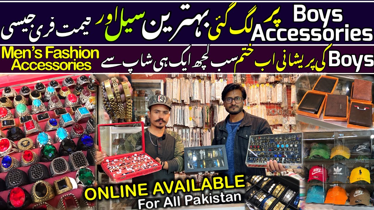 Men’s Fashion Accessories Wholesale Shop In Karachi | luxury Bracelet, Rings, Caps,Chain & All Items