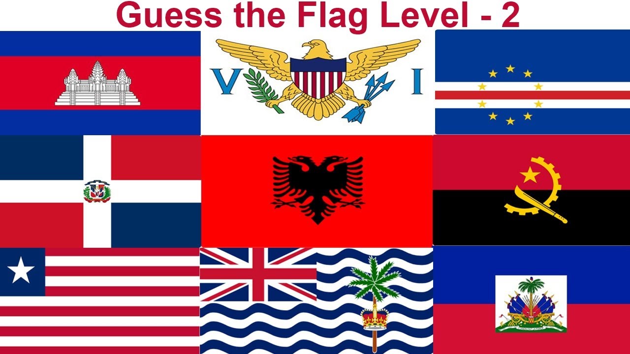 Flags Country Wise, World International Flags GK MCQ Quiz, Flags World Wide, Level 2