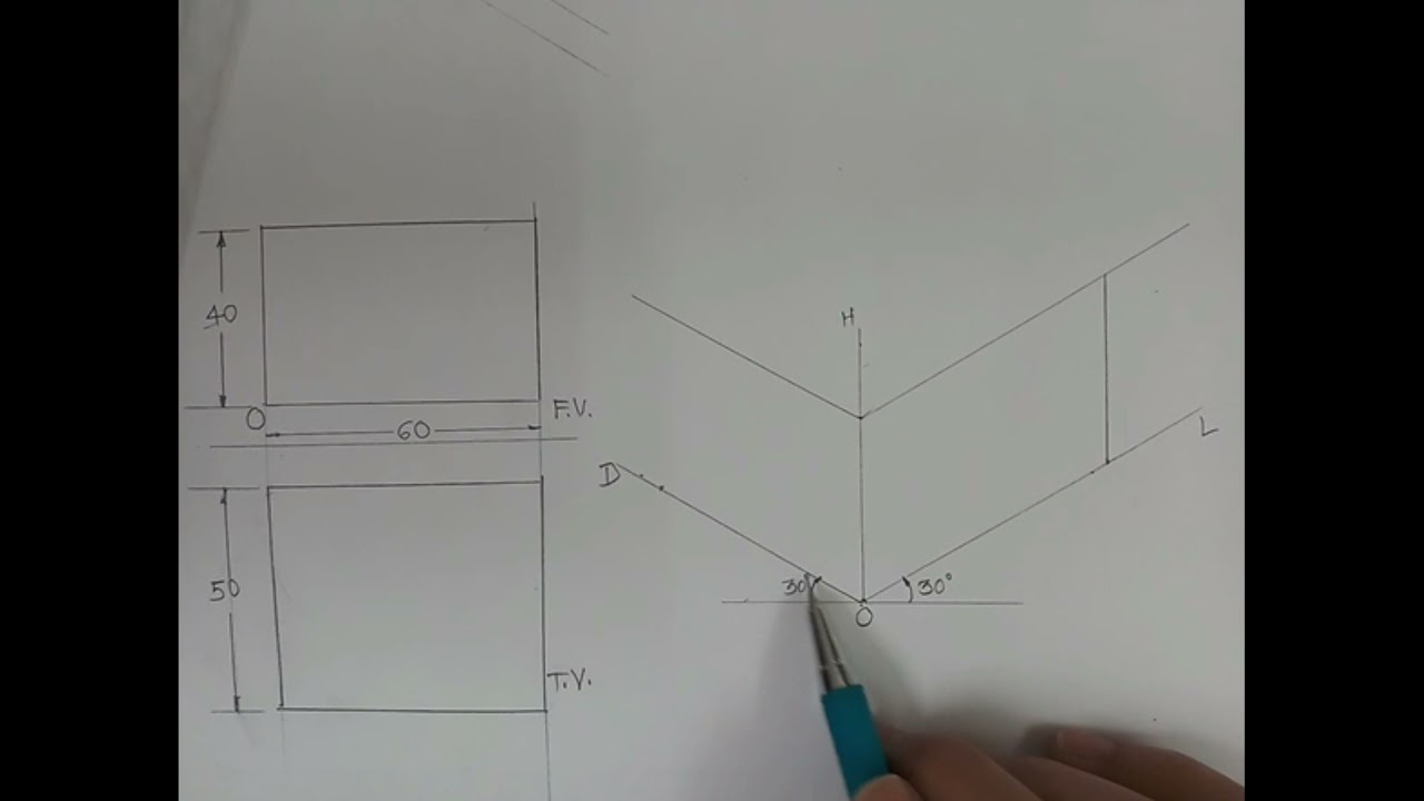 How to Draw Rectangular Box in Isometric View