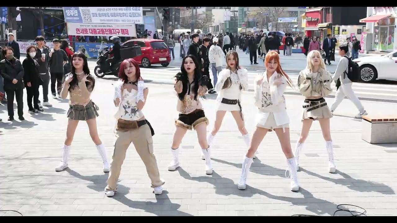 GENBLUE - Slow Down 幻藍小熊 젠블루 신촌명물쉼터 버스킹 #대만 #걸그룹 아연  씬  위엔  리리  아야코  니코 250322 4