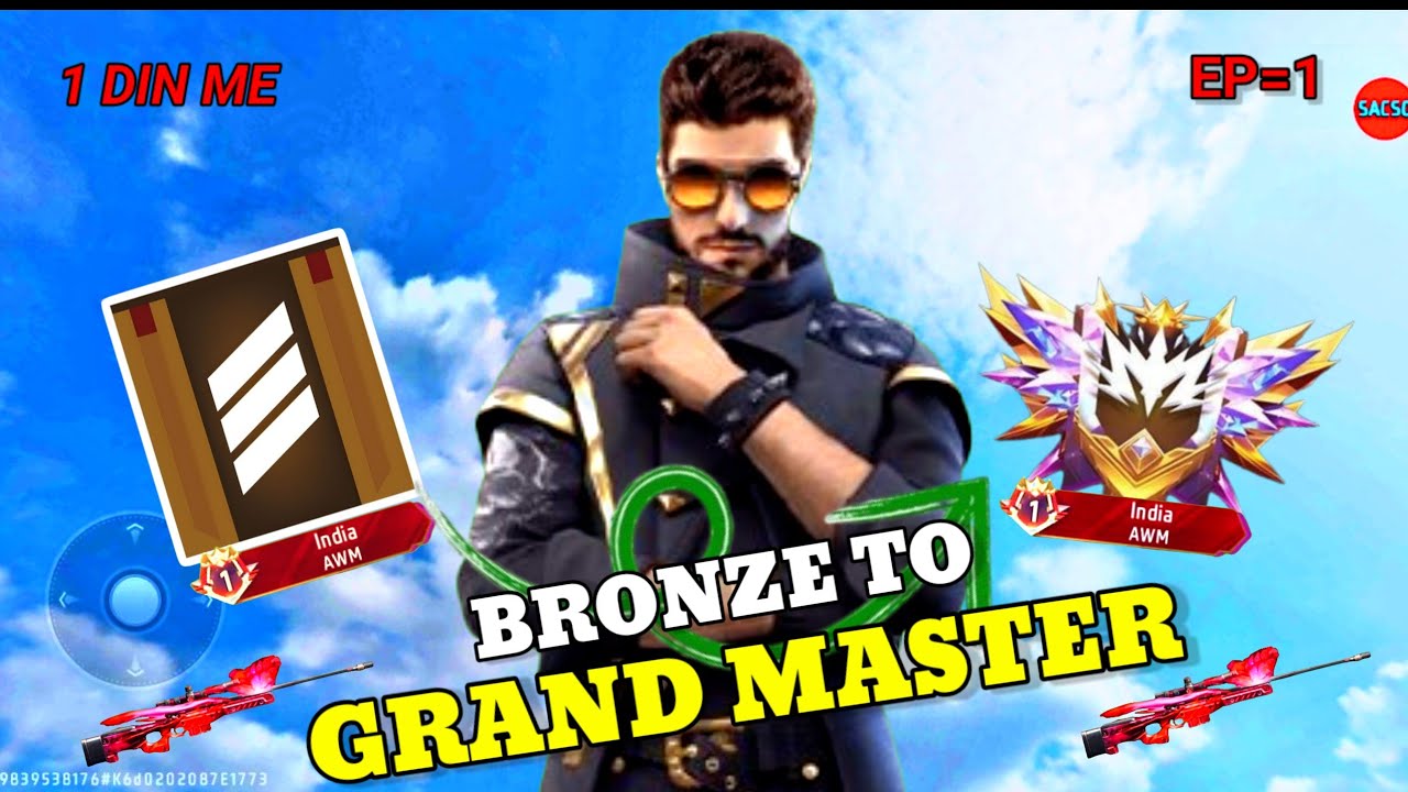 Bronze To Grandmaster In 24 Hours ☠️| Without Gun Skill Challenge 🔥|Awm India Top 1😯