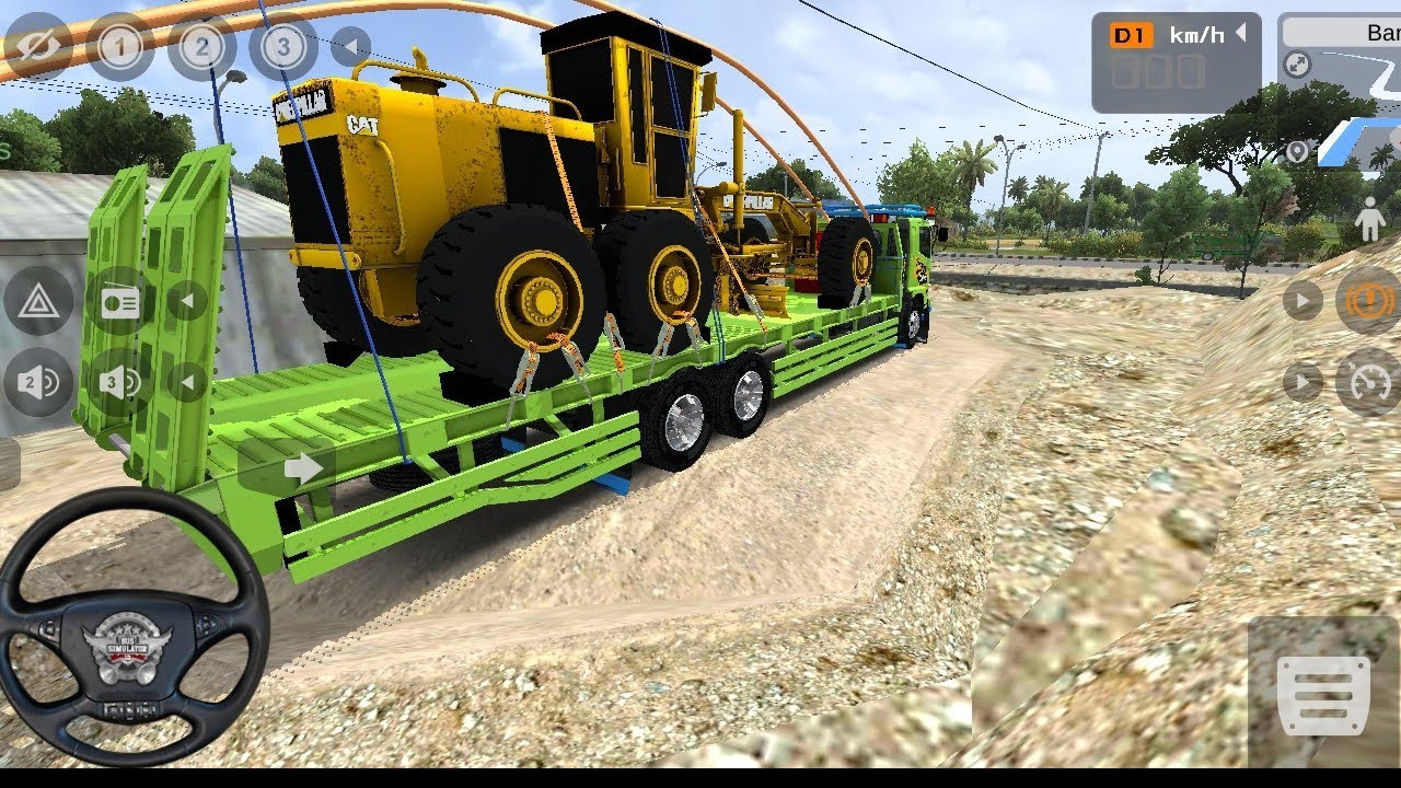 Truck towing keren, bawa balik muatan alat berat! BUSSID