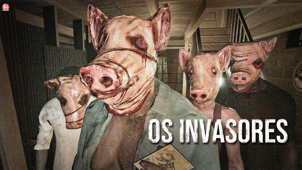 INVASORES SINISTROS COM M&Aacute;SCARAS DE PORCOS - The Swine (Jogo de Terror)