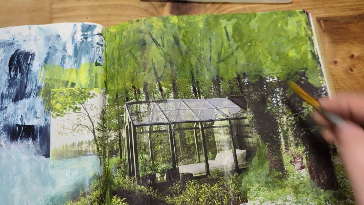 Turning Collage into a Cohesive Art Page | Art Journal Process (Part 2)