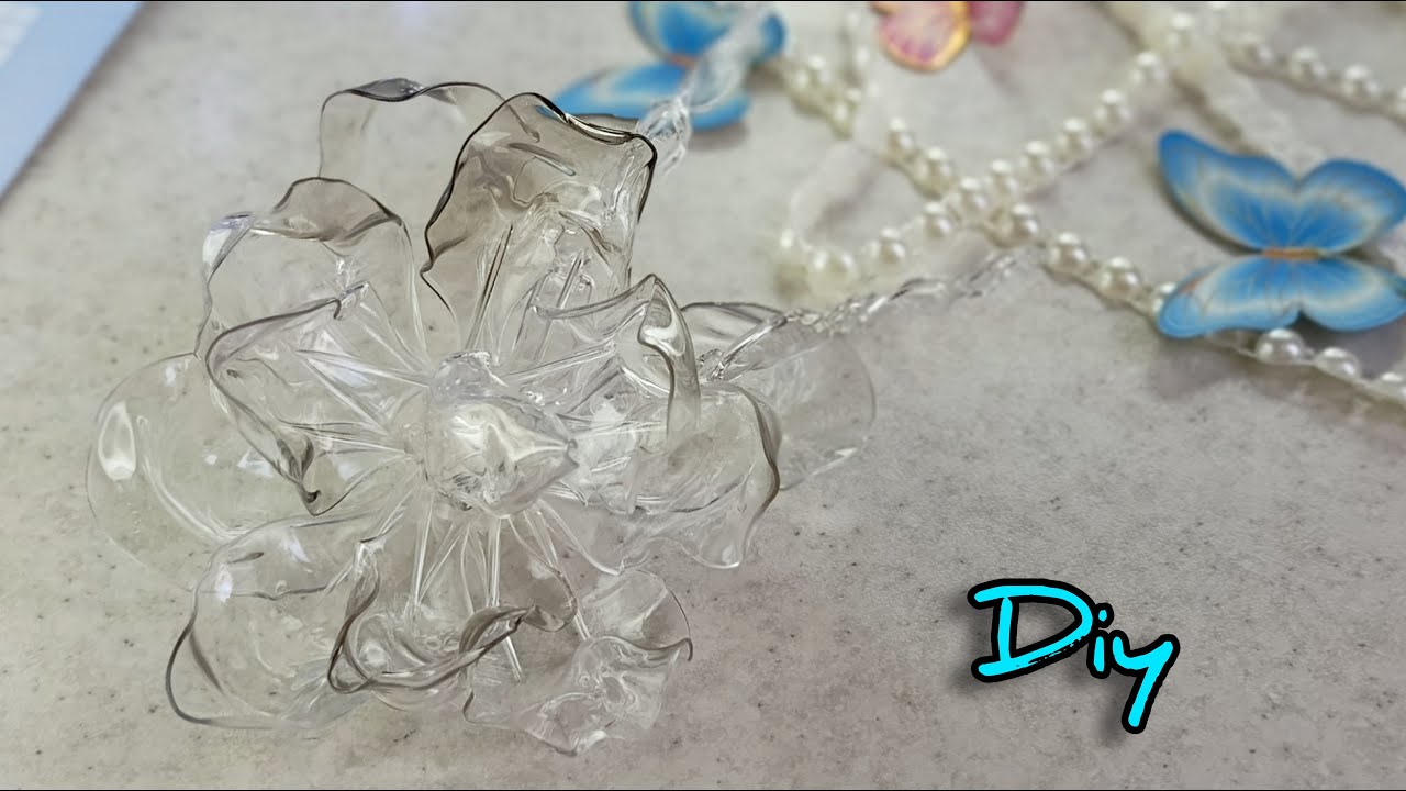 DIY | Making flowers with plastic spoons | glass flowers | handmade