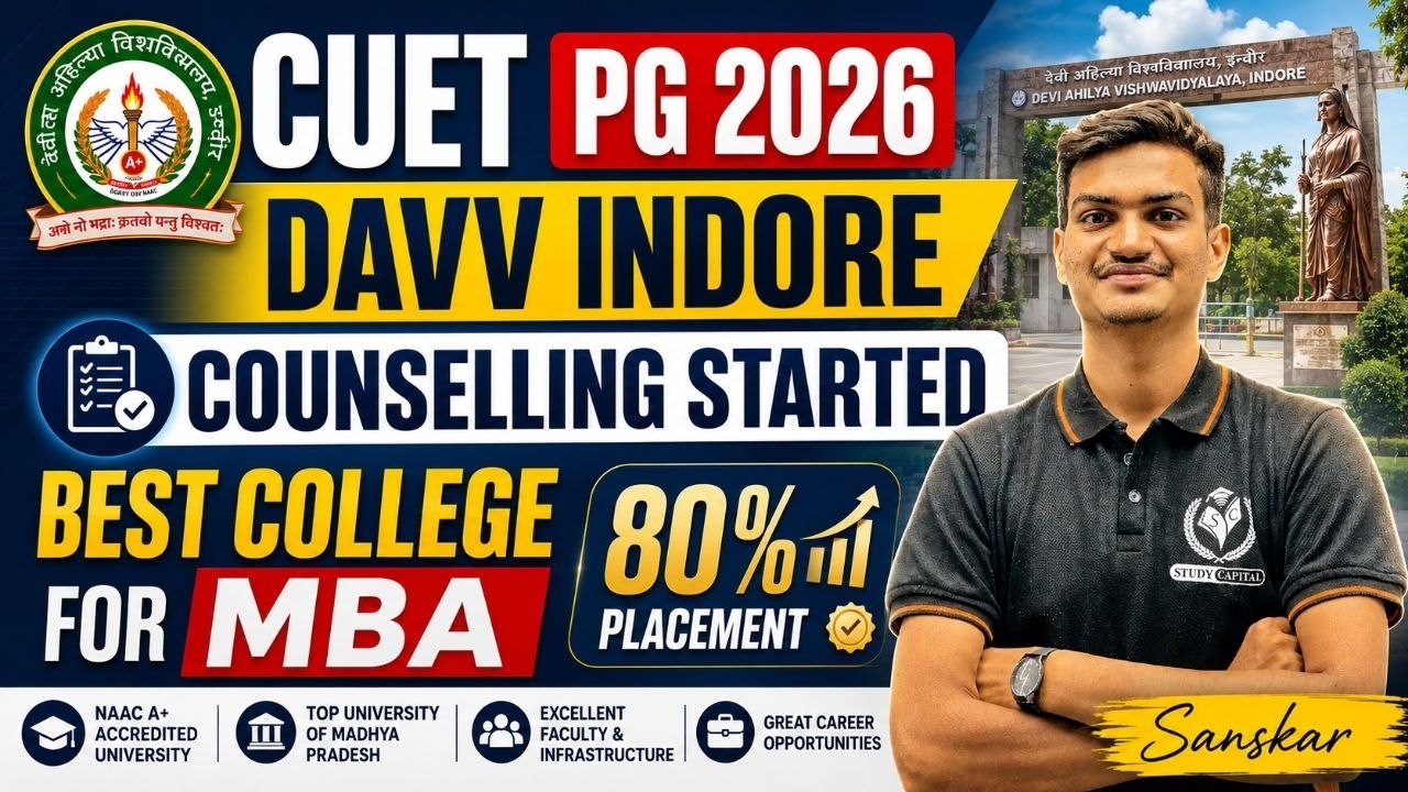 🔥 DAVV INDORE MBA 😱 80% PLACEMENT 🚀 | CUET PG 2026 COUNSELLING STARTED ✅