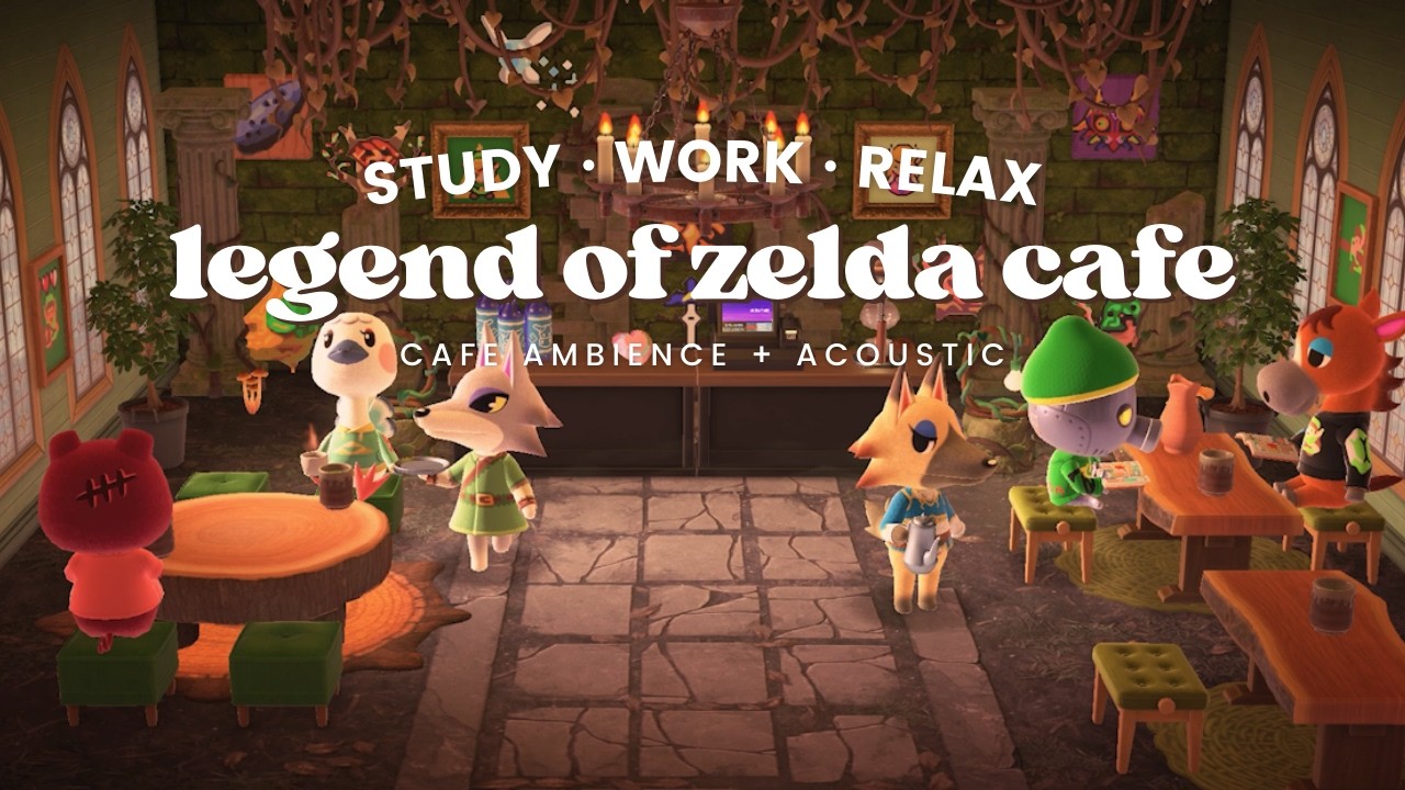 Legend of Zelda Inspired Café ⚔ 1 Hour Zelda Jazz Covers No Mid Ads ☕ VGM | Study Music | Work Aid 🎧