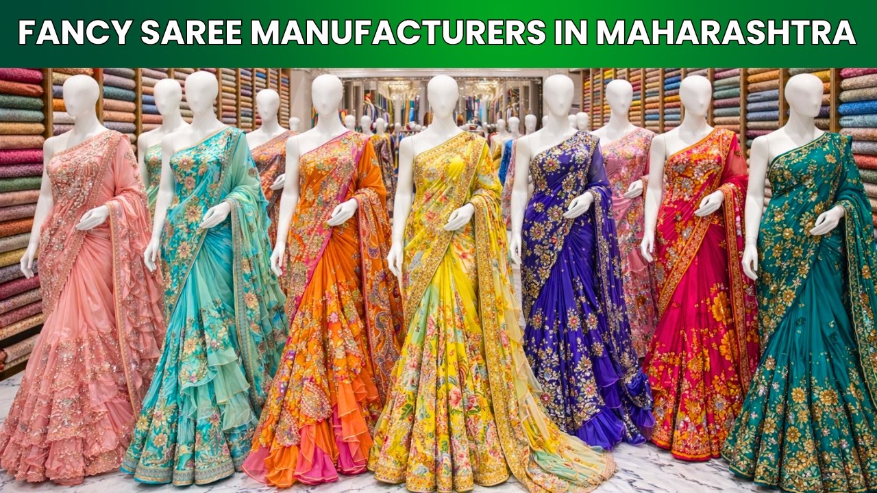 Fancy Saree Manufacturers in Maharashtra | Wholesale Saree Market in Maharashtra | Factory Tour