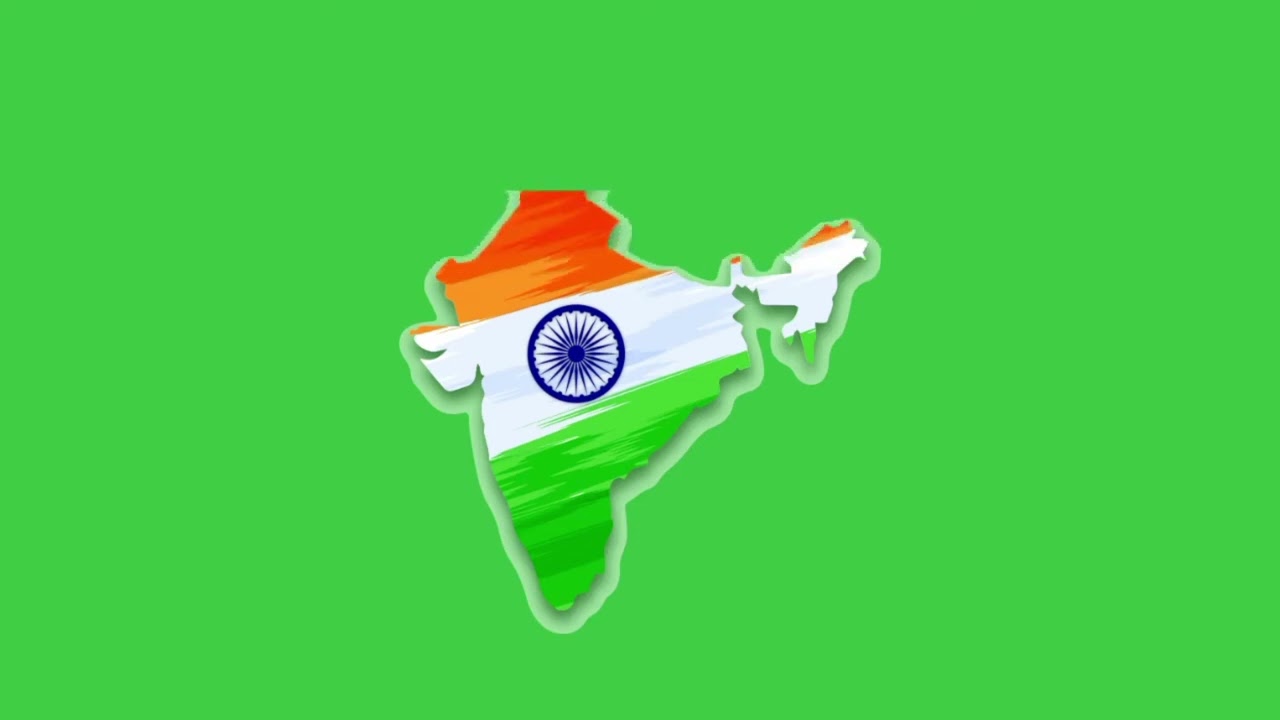 India map green screen video||