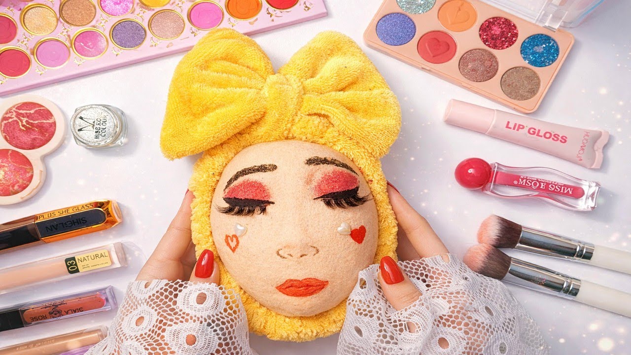 ASMR Valentines Day Special Makeup on Pear 🍐💋💄 | No Talking | Aynah Makeup.
