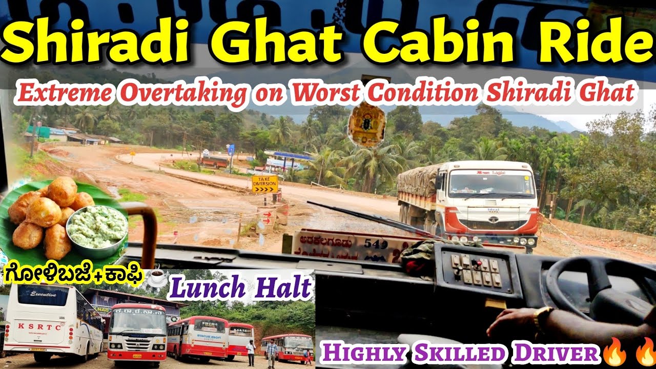 Very Skilled KSRTC Driver🔥🔥| Aggressive Driving on Shiradi Ghat | Accident just Missed⚠️⚠️