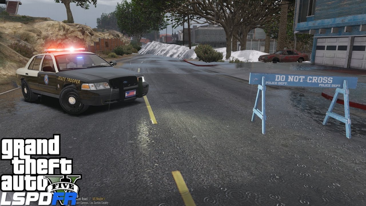 GTA 5 LSPDFR Police Mod 261 | Florida Highway Patrol | Hurricane Storm Surge Floods Los Santos