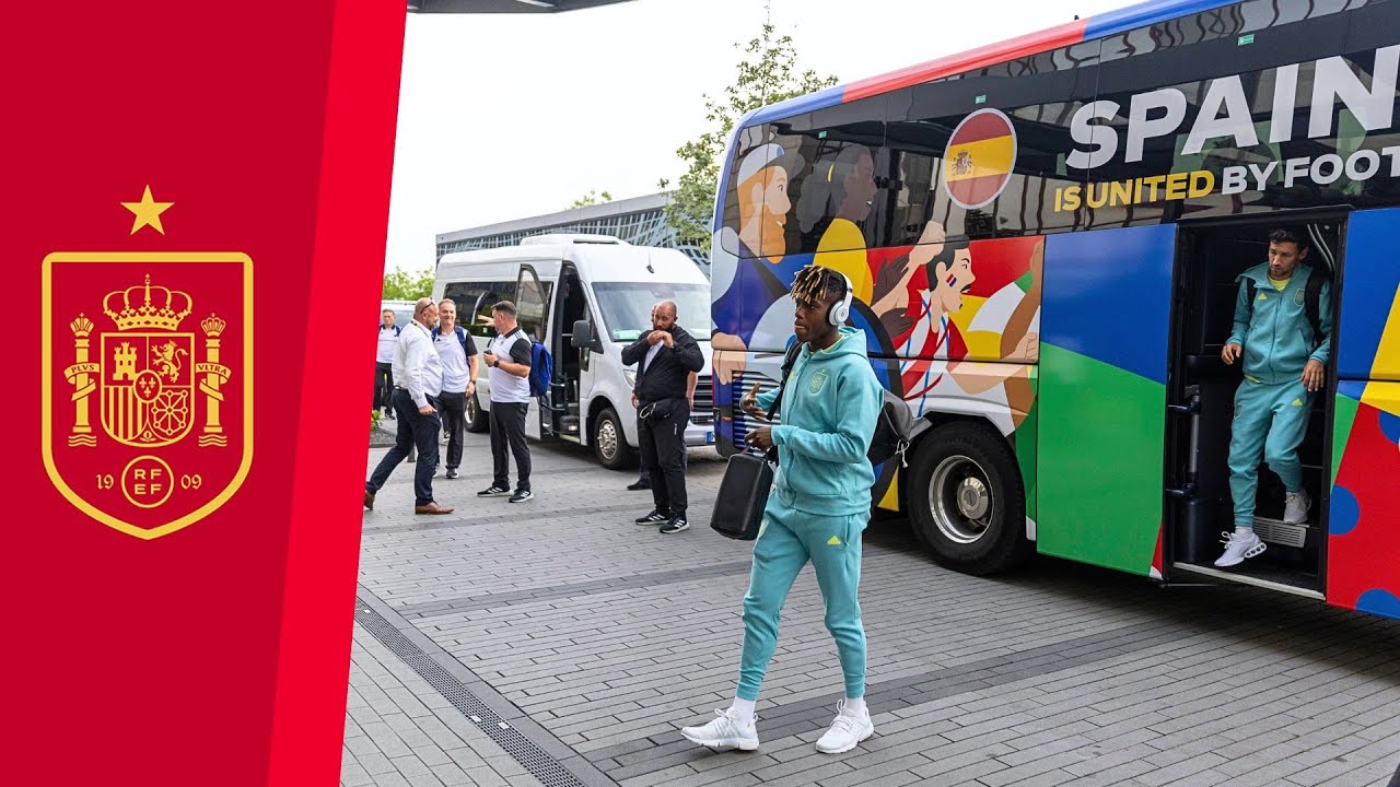EURO 2024 | Así ha llegado el autocar de la SELECCIÓN ESPAÑOLA  a Colonia para medirse a GEORGIA