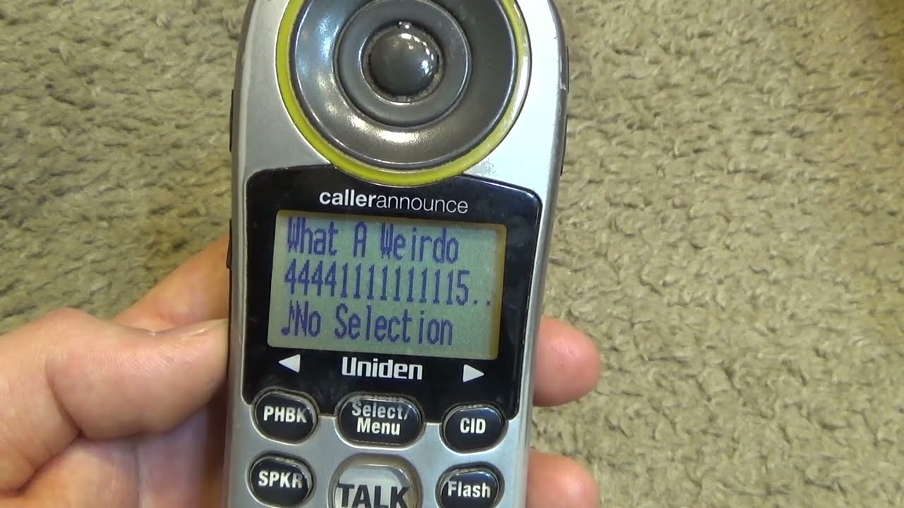 Uniden Loud&Clear Cordless Phone Saying Dumb Things #1