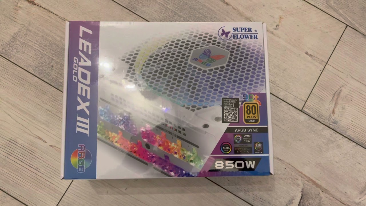 SUPER FLOWER LEADEX III ARGB 850 WATT PSU NETZTEIL UNBOX AND RGB LIGHT TEST