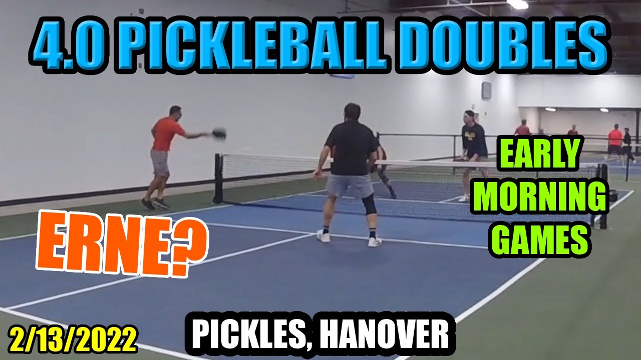 Pickleball 4.0 | 🛡️ DEFENDING the ERNE in Early Morning Game | Pickles, Hanover - 2/13/22