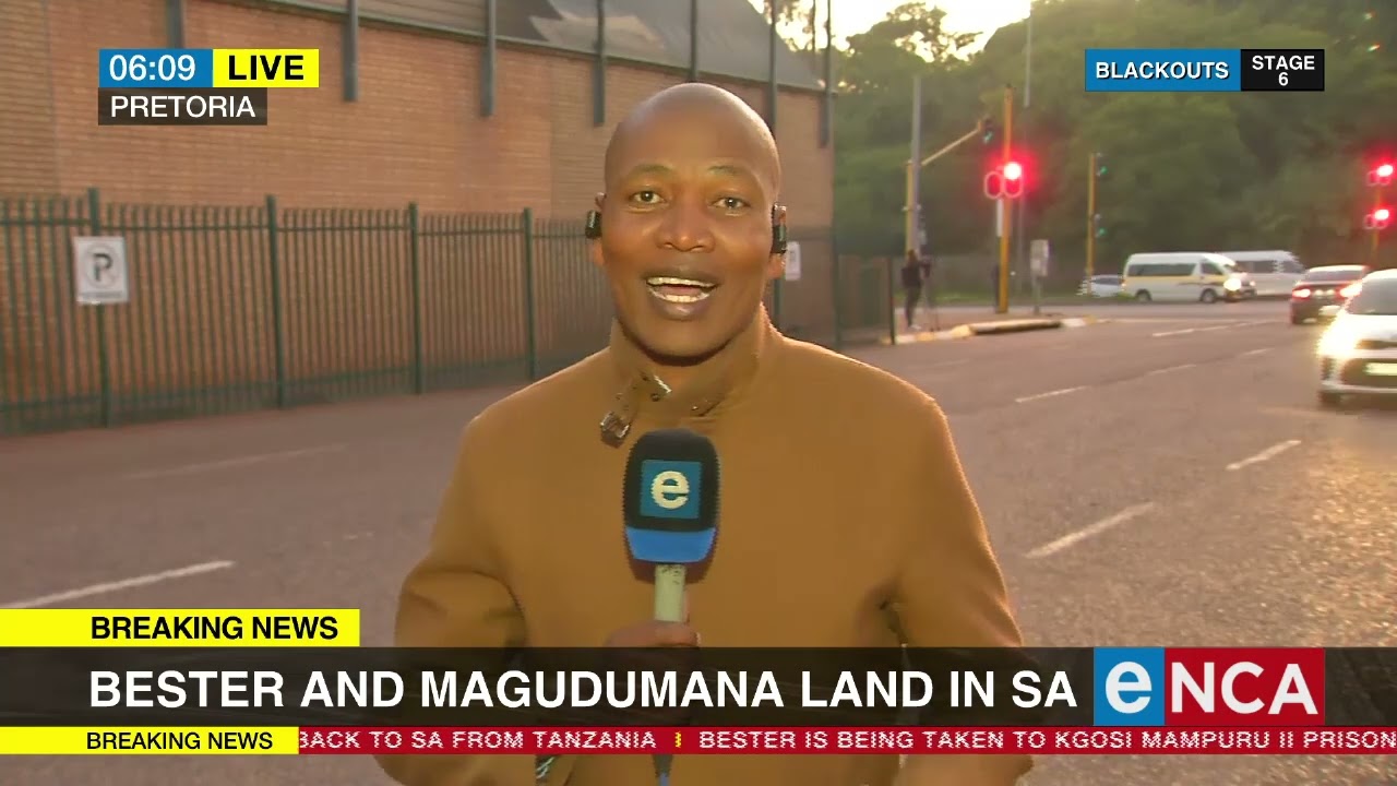 Bester, Magudumana land in SA