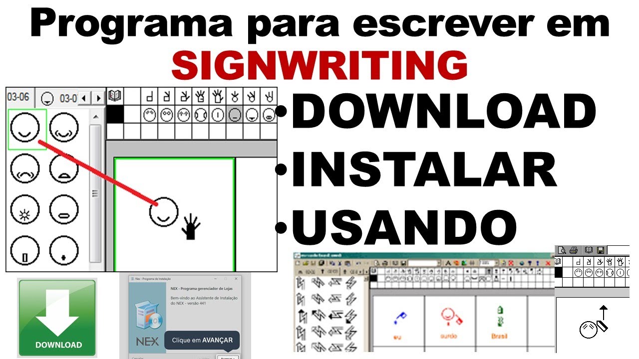 Escrita de Sinais Baixar - Tutorial SW Edit - Baixar, Instalar e Usar + Atividade.