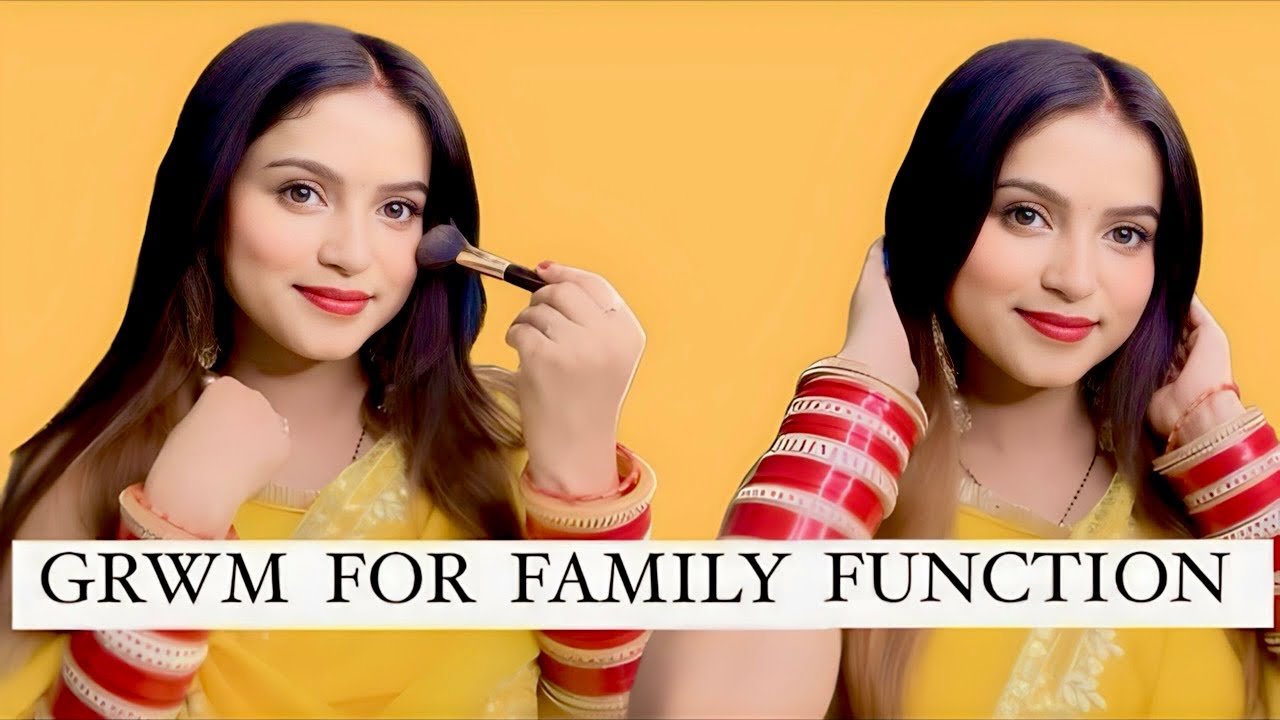 GRWM For Family Function🫰🏻 || First Makeup Tutorial 💄 || Kanisha Nancy Dogra ( Mrs Thapar )