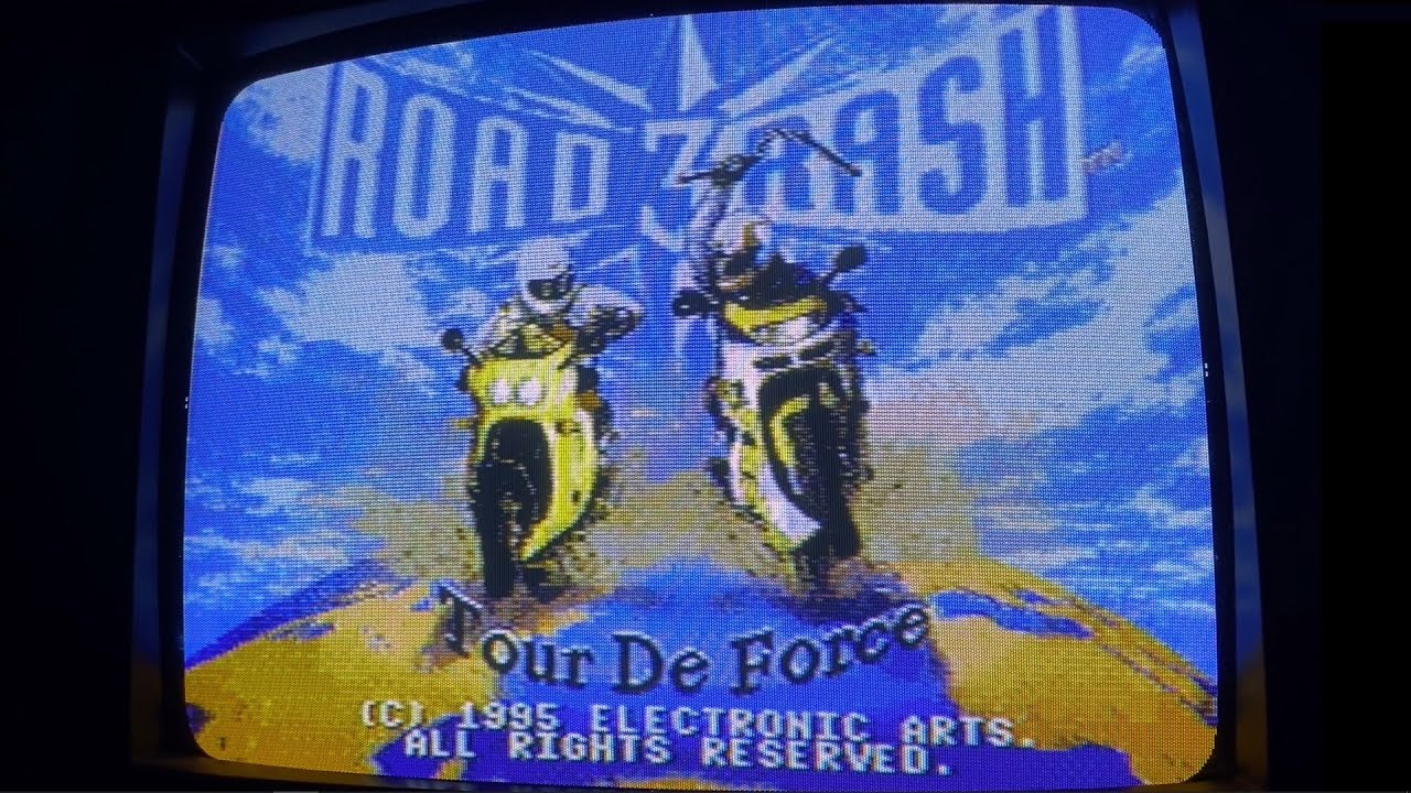 A Brutal Bike Brawl! Road Rash 3 on Genesis (original hardware and CRT)