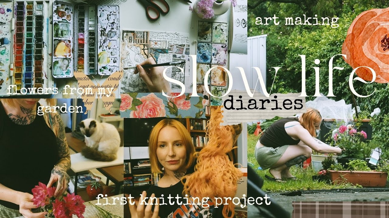 An artists cosy, simple, life⟡ Reading, knitting, cooking, painting, yoga vlog