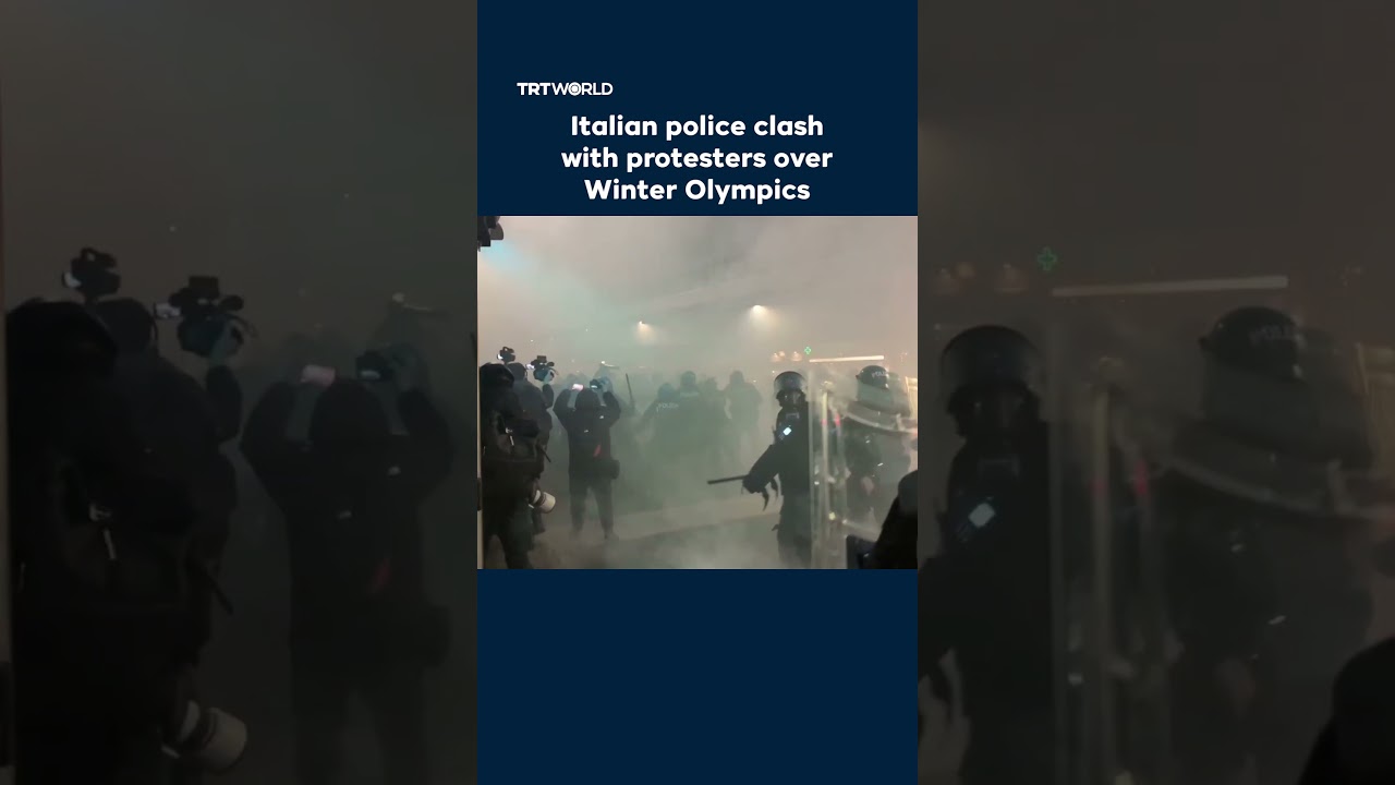 Italian police clash with protesters over Winter Olympics