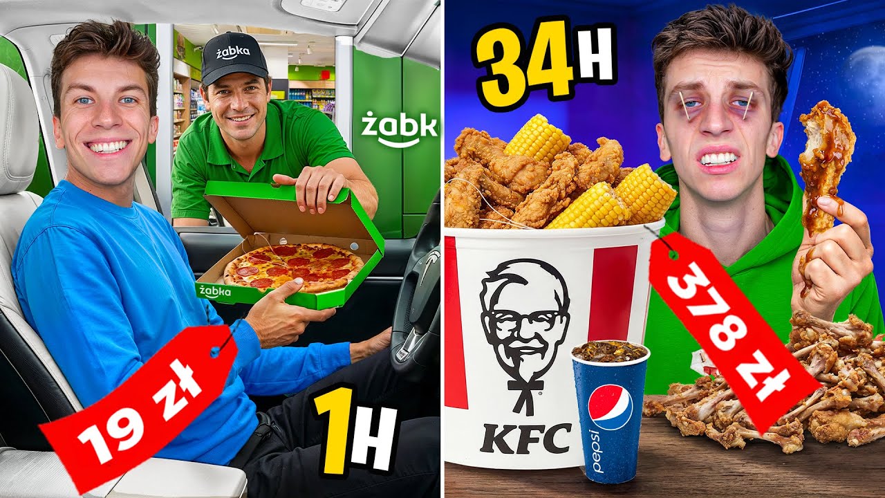 MUSZĘ ZJEŚĆ NAJDROŻEJ w KAŻDYM FAST FOODZIE ZANIM ZASNĘ