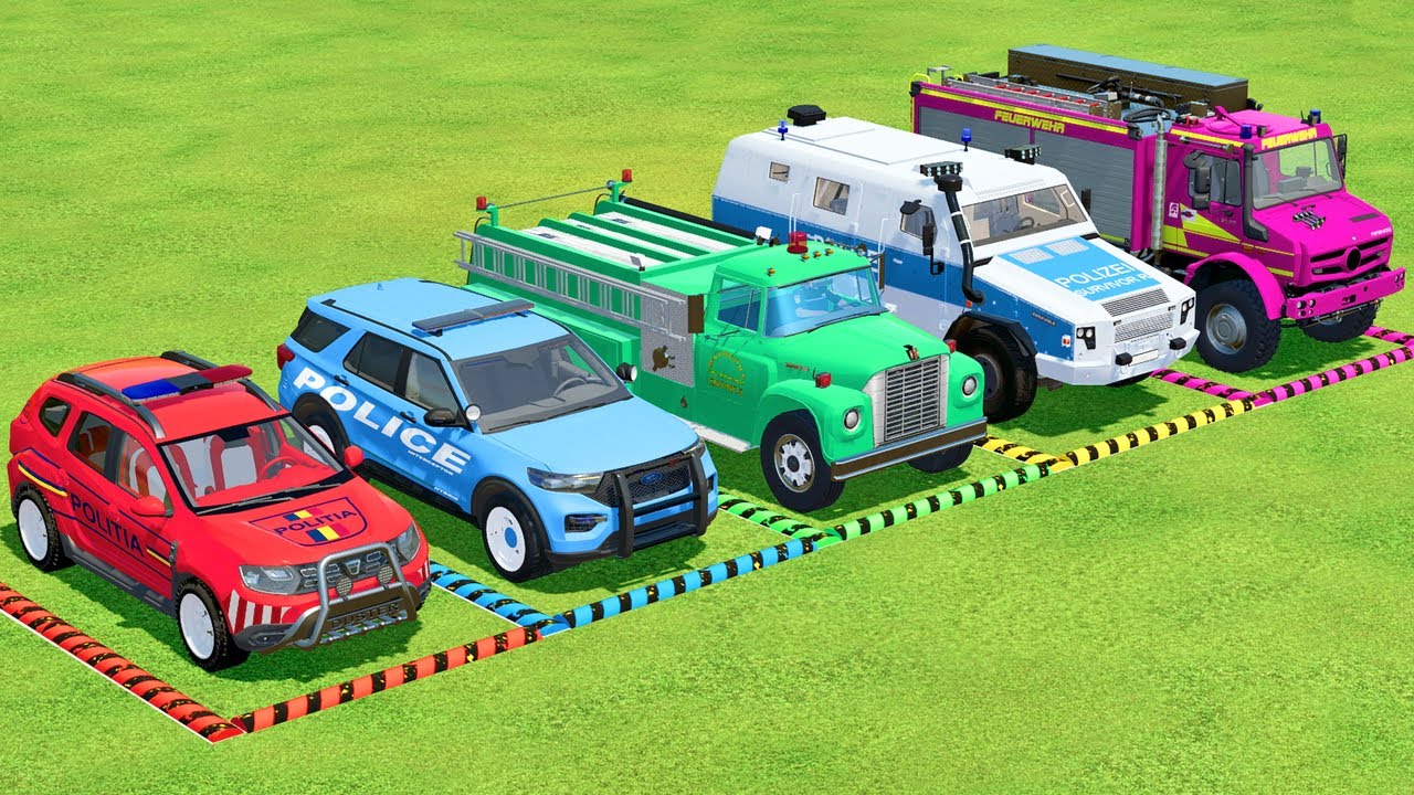 DACIA, FORD EXPLORER, INTERNATIONAL FIRE, RHEINMETALL, SCHLINGMANN FIRE WITH MAN TRUCKS ! FS22 #003
