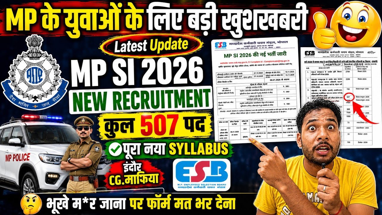 MP SI Recruitment 2026, MP SUB Inspector Notification 2026,( कोचिंग माफियाओं की लूट) #mpsi #mpsi2026