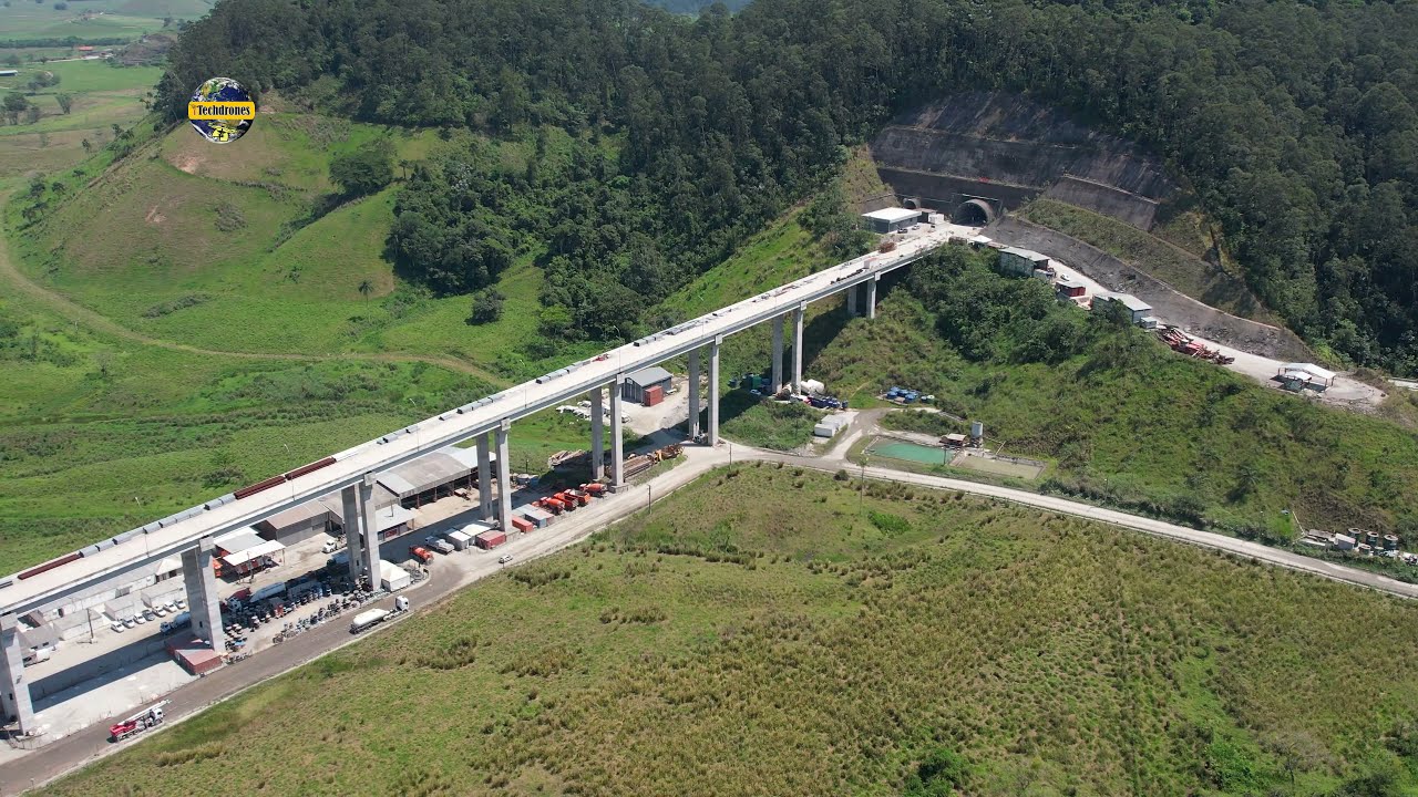 OBRAS RODOVIA DOS TAMOIOS NOVO TRECHO 22KM SÓ DE TÚNEL 12,8KM OBRAS CONTORNOS CARAGUATATUBA VOLTARAM
