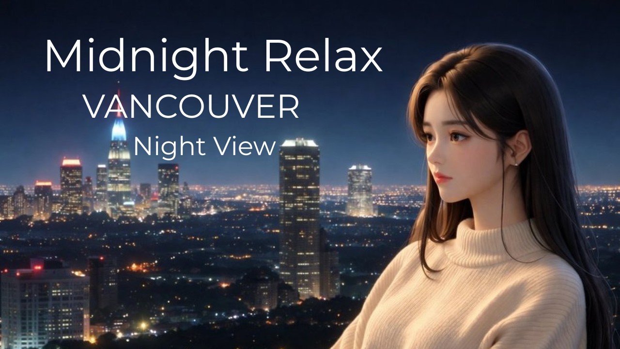 【1時間】バンクーバー夜景BGM｜作業用・リラックス用｜Vancouver Night View 1 Hour Relaxing Music