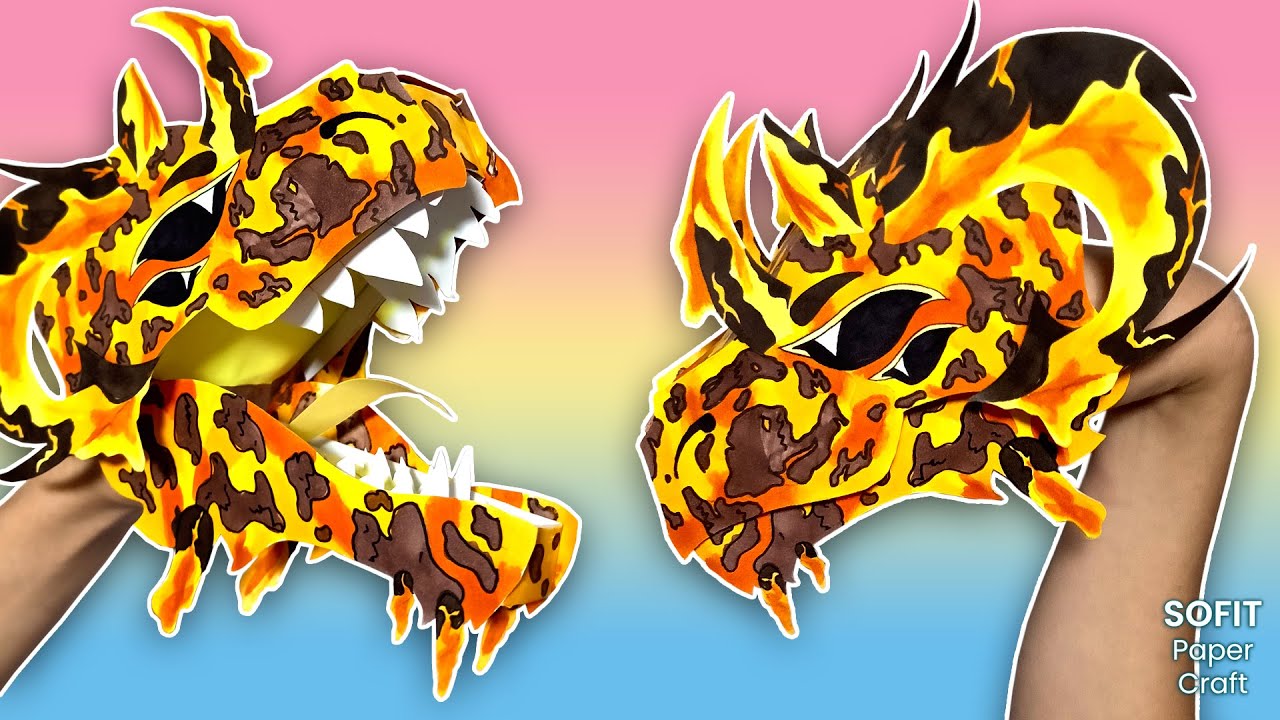 How to make a paper Volcanic Dragon on hand. / Sofit PaperCraft / DIY