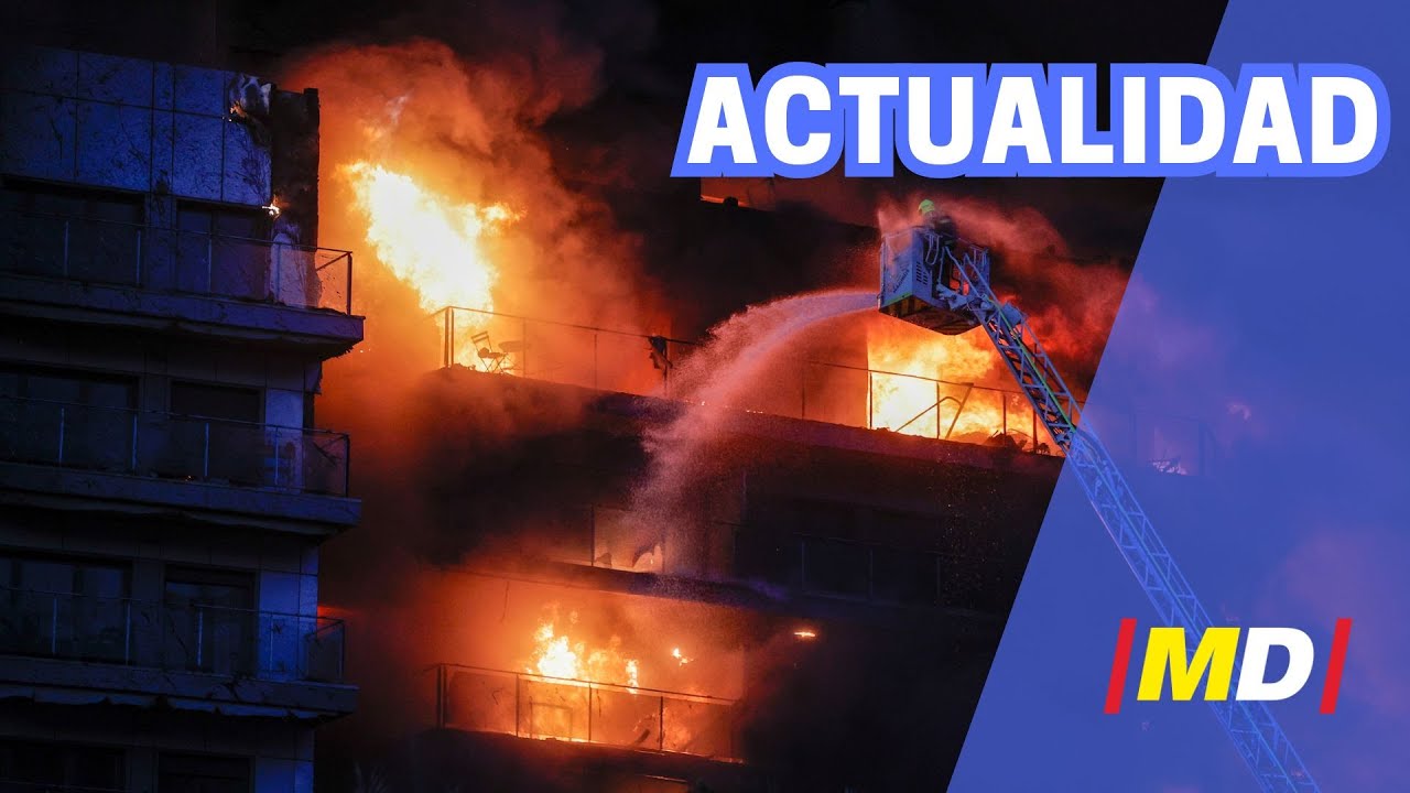 ÚLTIMA HORA | Así ha sido el devastador INCENDIO que quema un edificio de 14 pisos en VALENCIA