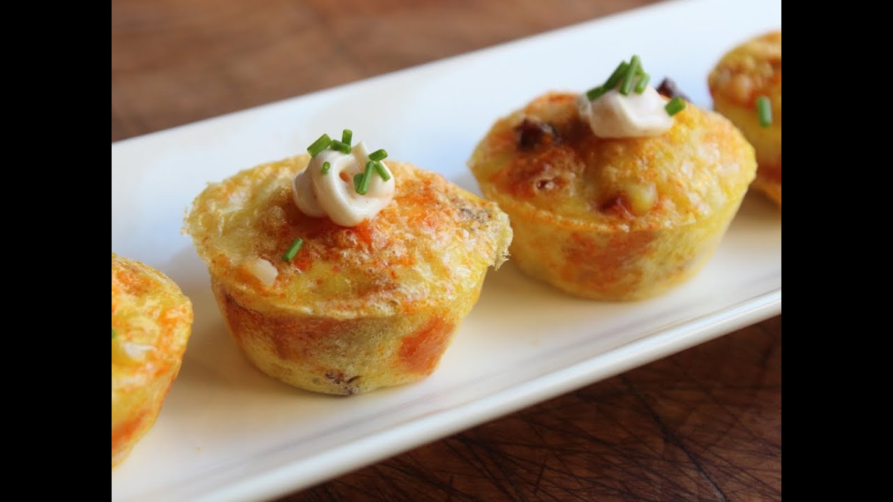 Potato Chorizo Mini Quiches - Chorizo, Manchego, Potato Quiche Bites - Party Snack