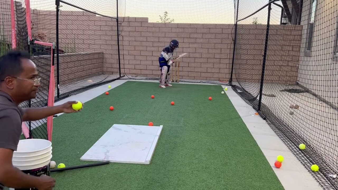 need to do more aggressive training on pull shot and bouncer balls for ishaan and vihaan 