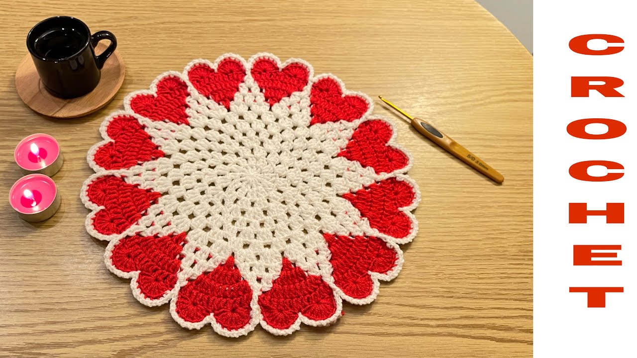 طريقة عمل مفرش كروشيه دائري / مدور مع طريقة تكبيره / كوستر كروشيه / قاعدة كروشيه crochet coaster