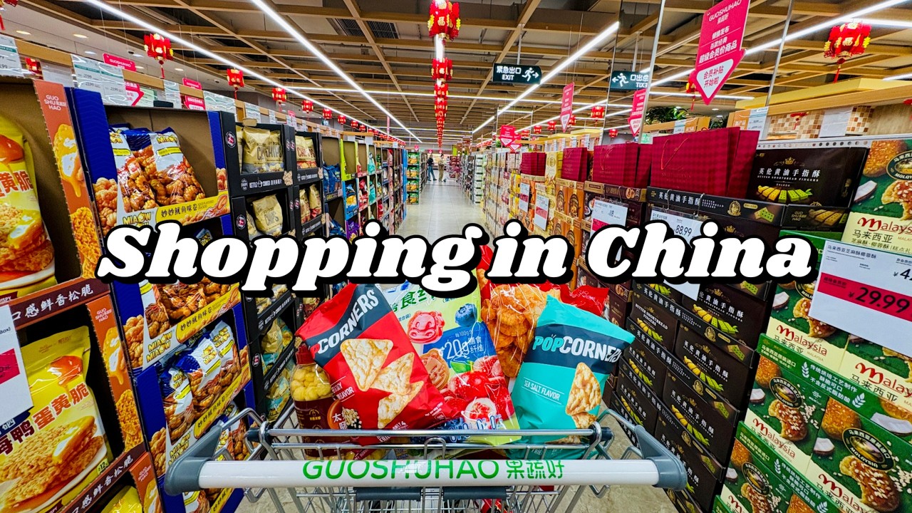 Grocery Shopping in China 🍩 Sharing Chinese food at the supermarket with prices