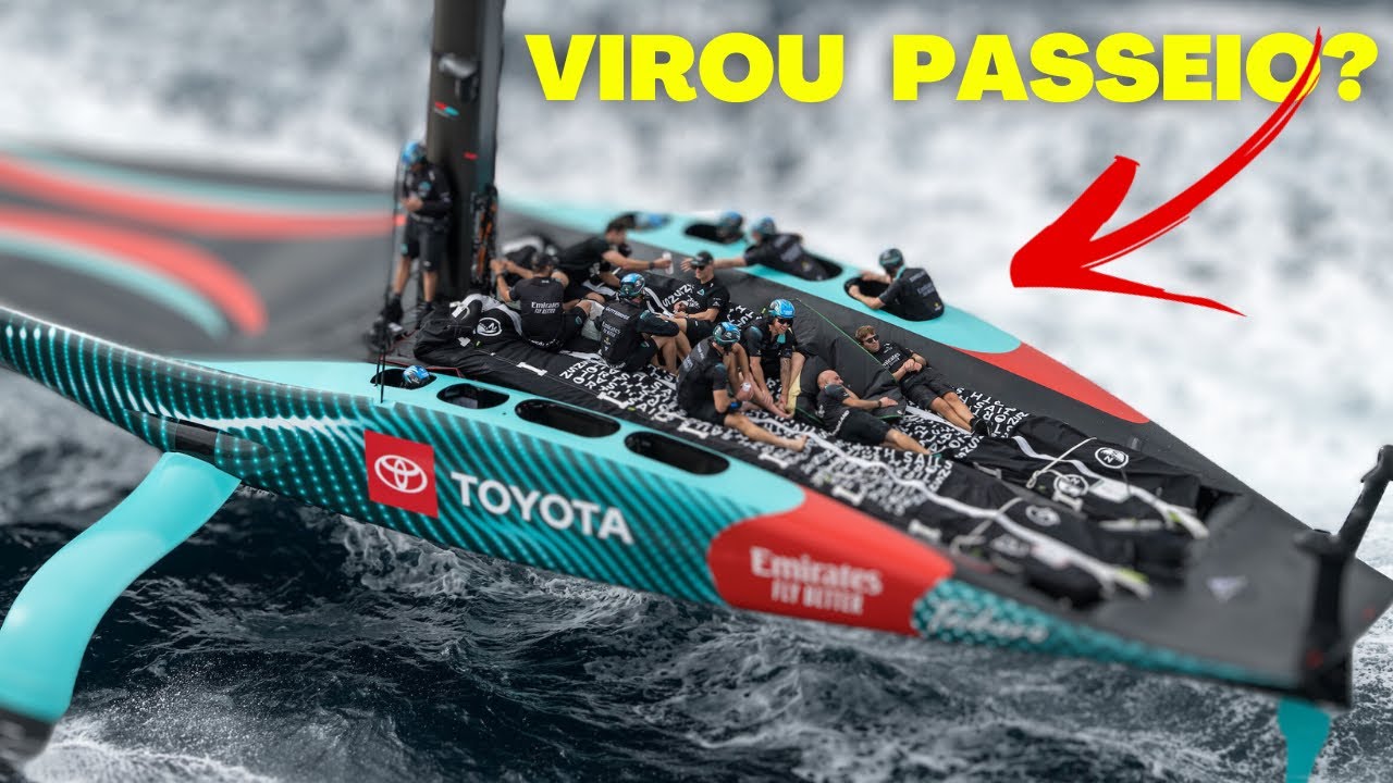 Ingleses tomando coro na America's Cup