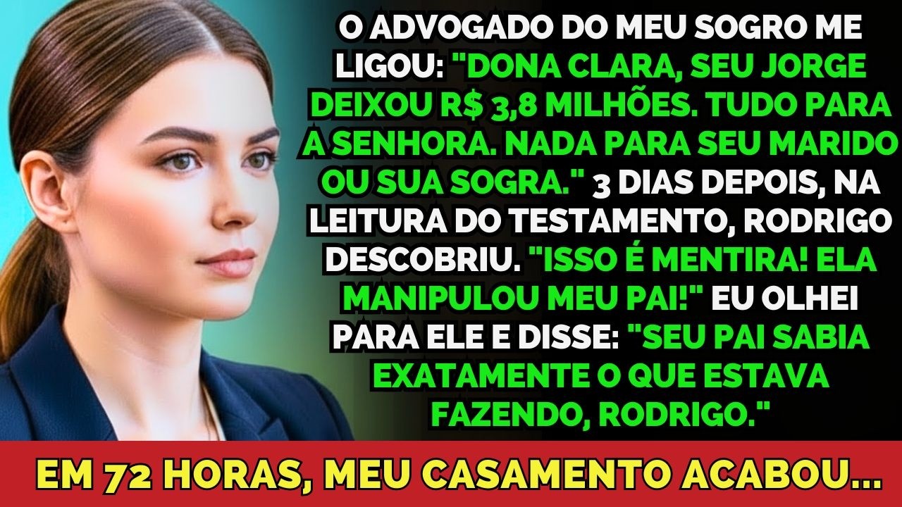 Meu Sogro Me Deixou R$ 3,8 Milhões E Nada Para Seu Filho. Em 72 Horas, Meu Marido Perdeu Tudo