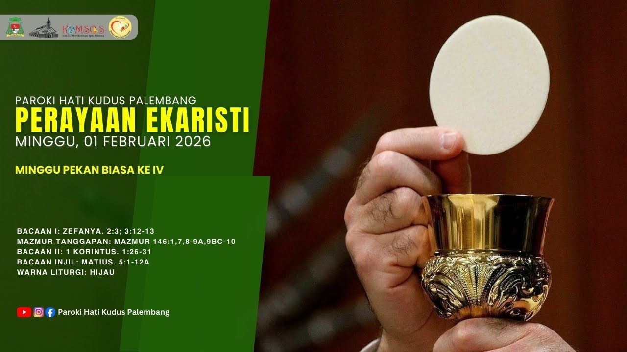 Perayaan Ekaristi Minggu Biasa Ke IV | Minggu, 01 Februari 2026 | 09.00 WIB