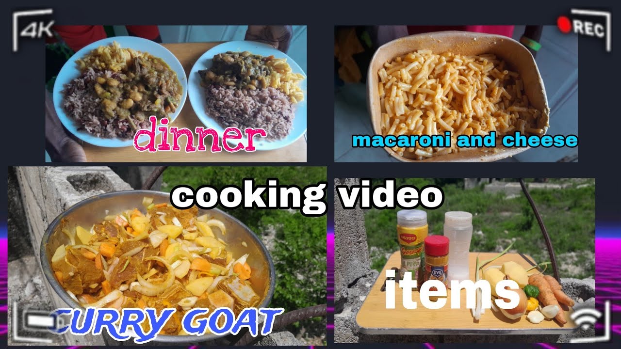 #viralvideo Come cook with me/rice & pea and curry goat with macaroni and cheese on the side