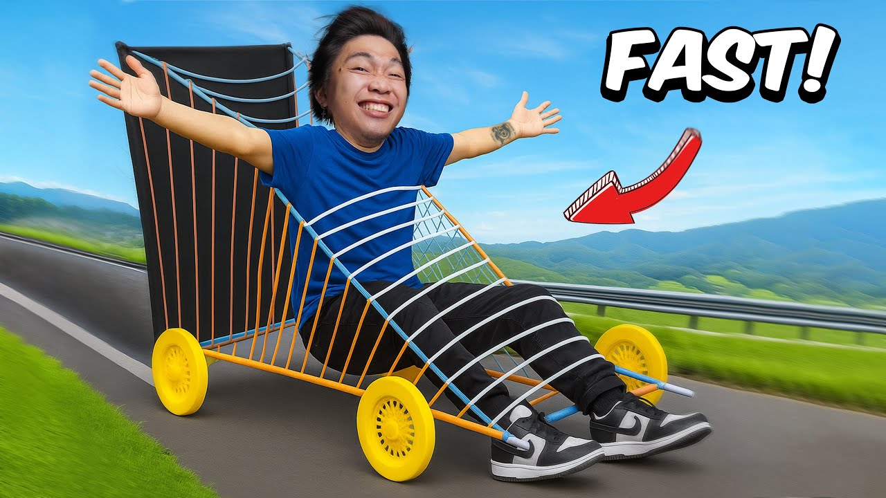 I BUILT A GIANT STRAW CAR POWERED BY AIR