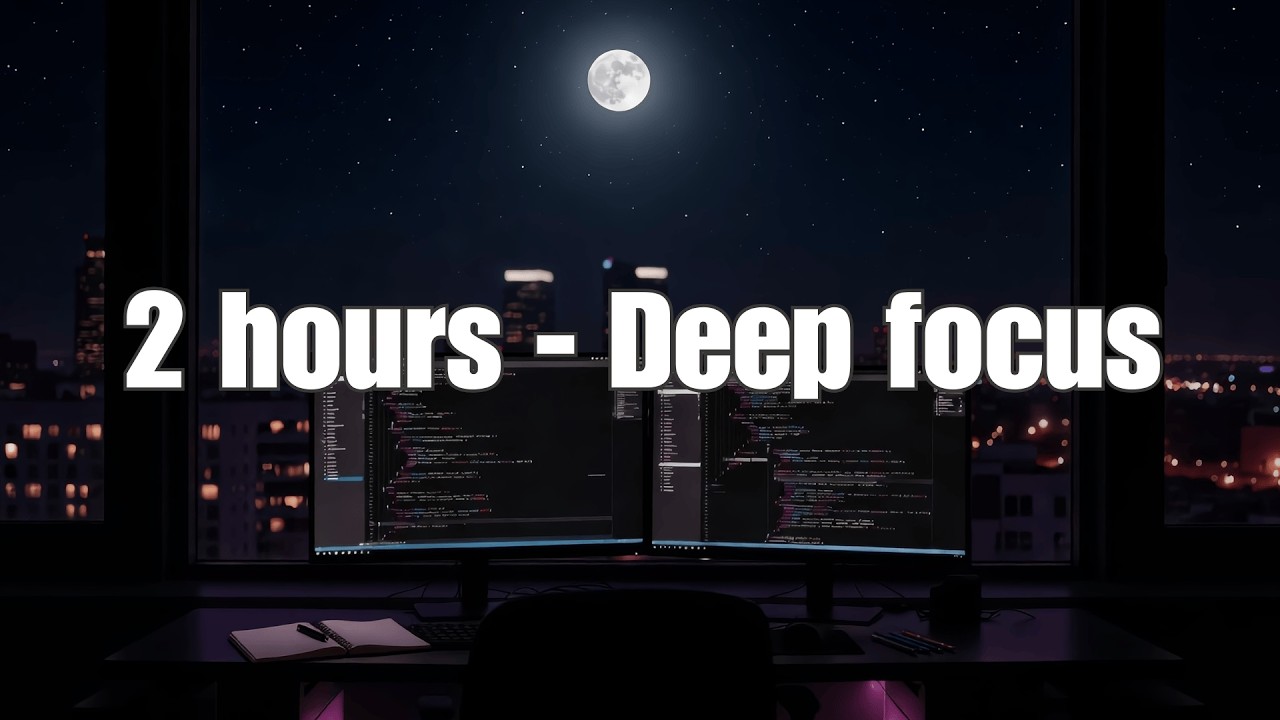 Moonlit Code Session | Chill Beats Focus 432Hz A Minor for Night Deep Work 🌕💻 #focus #work
