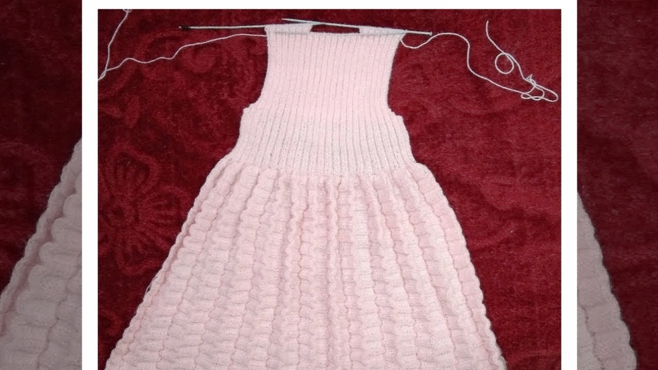 Easy woolen frock for girls (7-8 years old) (Part 1)(Hindi)