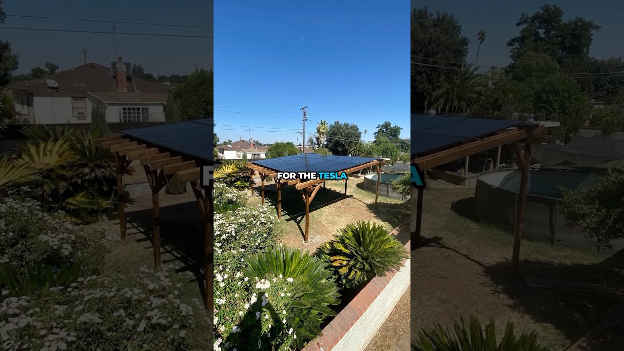 How we do a solar panel patio when our customer doesn&rsquo;t want it on the roof ☀️