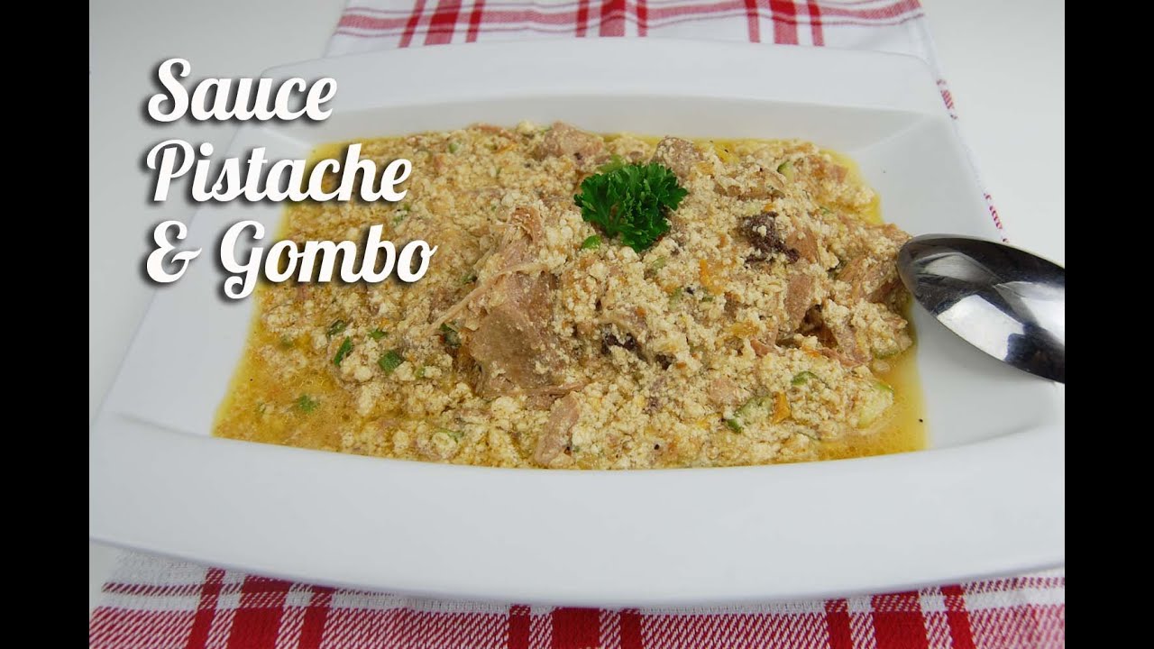 Sauce pistache (graine de courge) au gombo