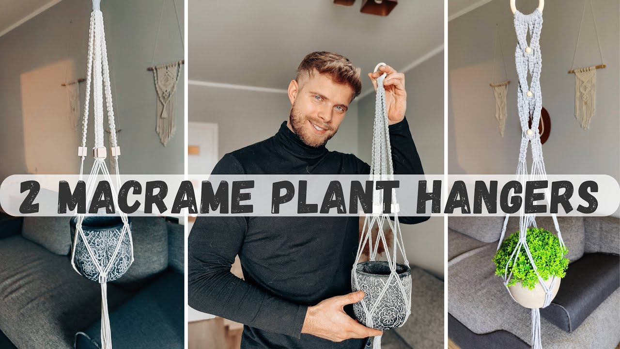 DIY 2 MACRAME PLANT HANGER TUTORIAL FOR BEGINNERS | Kwietnik ze sznurka MAKRAMA | Macrame Project