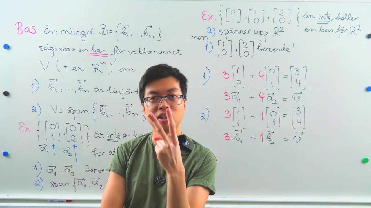Crash Course i Algebra (18) - Baser och koordinater