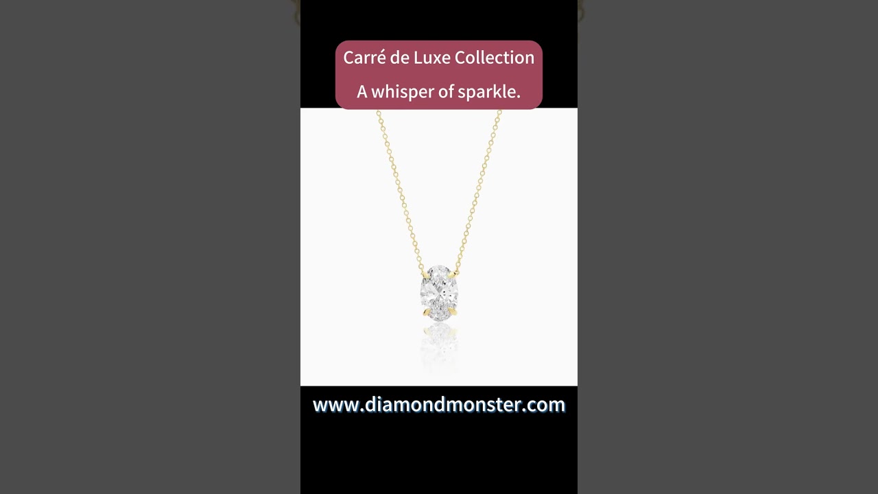 💎 Carr&eacute; de Luxe Prong Necklaces from Diamond Monster