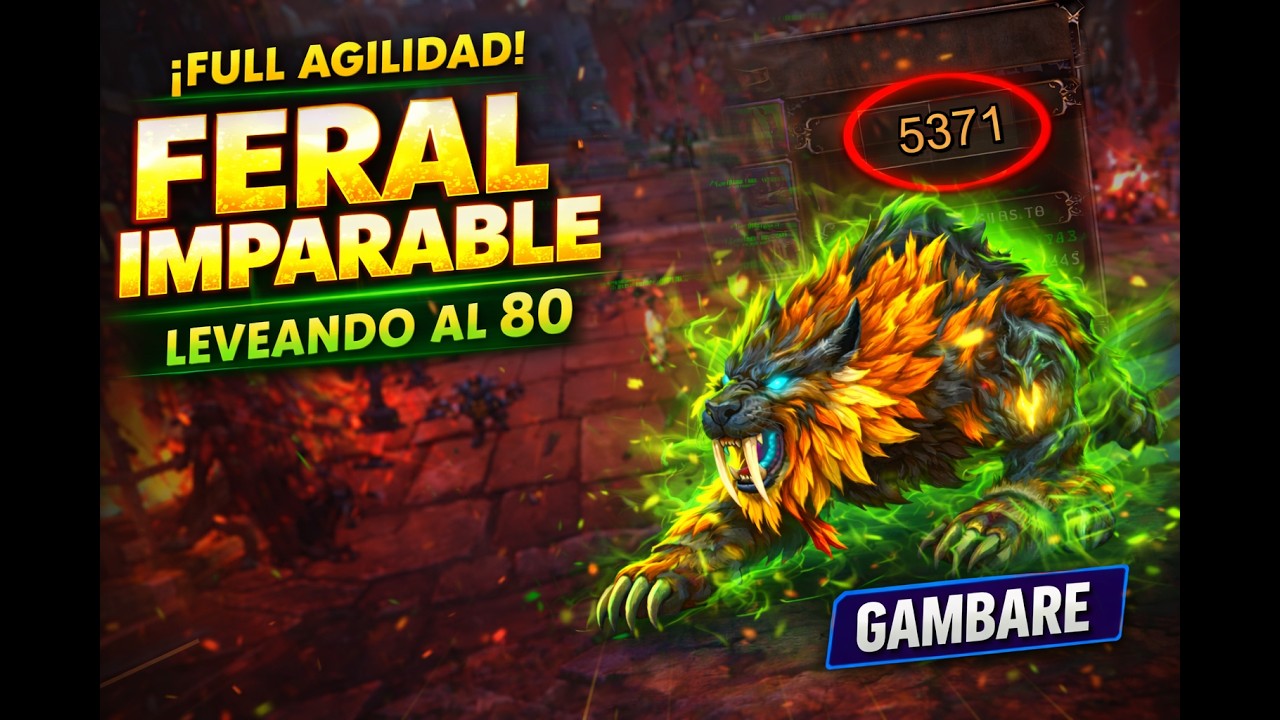 1️⃣ FERAL IMPARABLE 🐾 Subiendo al 80 con TODO el daño
